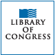 Library of Congress logo featuring a blue square with a stylized open book and wavy lines above the words Library of Congress in bold black text on a white background.