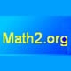 A blue background with the text Math2.org written in large, bold yellow letters across the center.